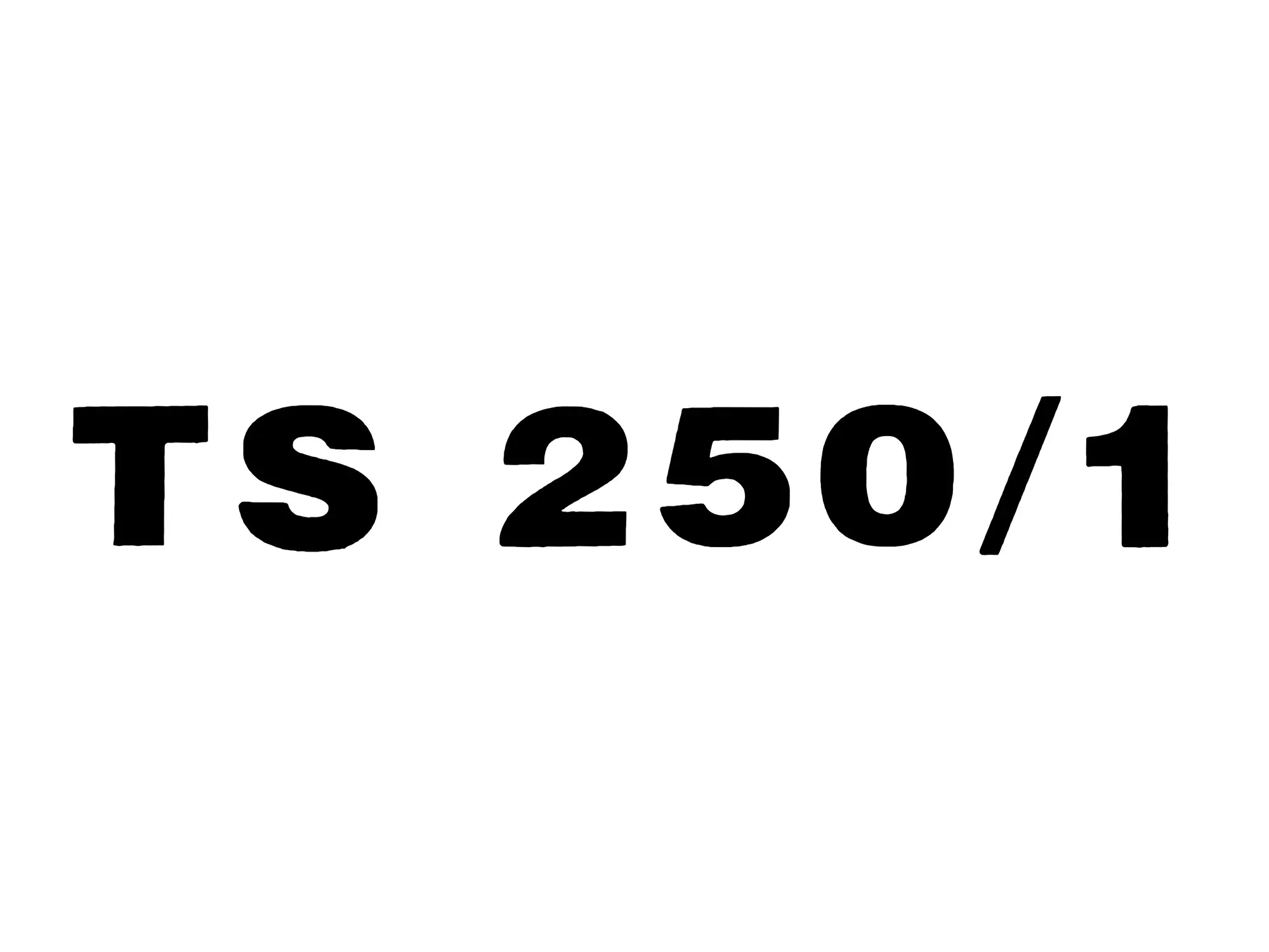 Schriftzug (Folie) "TS 250/1" schwarz für Seitendeckel - für MZ TS250/1, Art.-Nr.: 10067972 - Bild 1