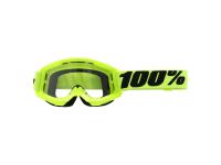 100% Motocross Brille STRATA 2 - Neongelb / Klar