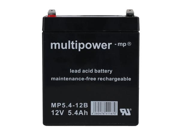Batterie - 12V 5,4Ah Multipower (Gelbatterie),  GP10000930 - Image 1