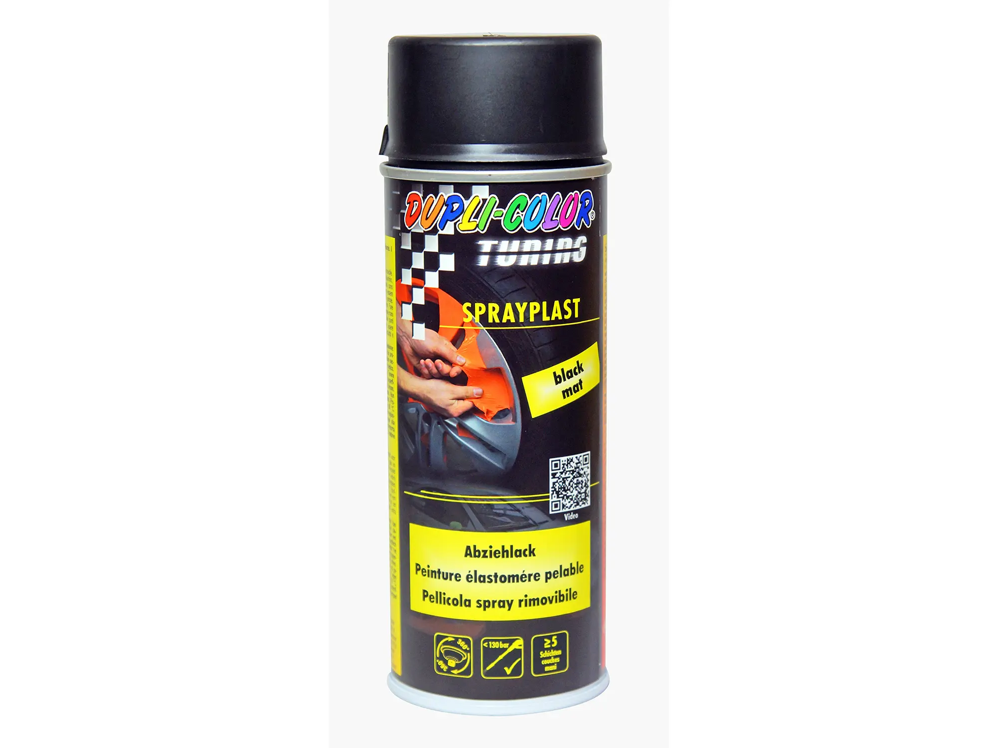 Dupli-Color Sprayplast Abziehlack, schwarz, matt - 400ml, Art.-Nr.: 10064934 - Bild 1