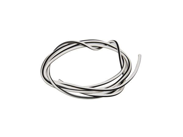 Kabel - Weiß/Schwarz 0,50mm² Fahrzeugleitung - 1m,  10001774 - Bild 1