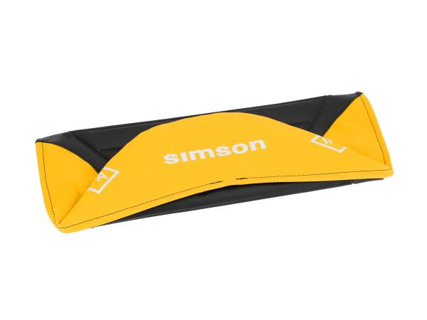 Sitzbezug strukturiert, schwarz/gelb für Endurositzbank mit SIMSON-Schriftzug - Simson S50, S51, S70 Enduro,  10002832 - Bild 1