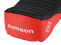 Sitzbezug strukturiert, schwarz/rot für Endurositzbank mit SIMSON-Schriftzug - Simson S50, S51, S70 Enduro, Art.-Nr.: 10002831 - Bild 5