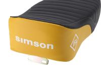 Bench structured, black/yellow with SIMSON lettering - Simson S50, S51, S70 Enduro, Item no: 10001392 - Image 3
