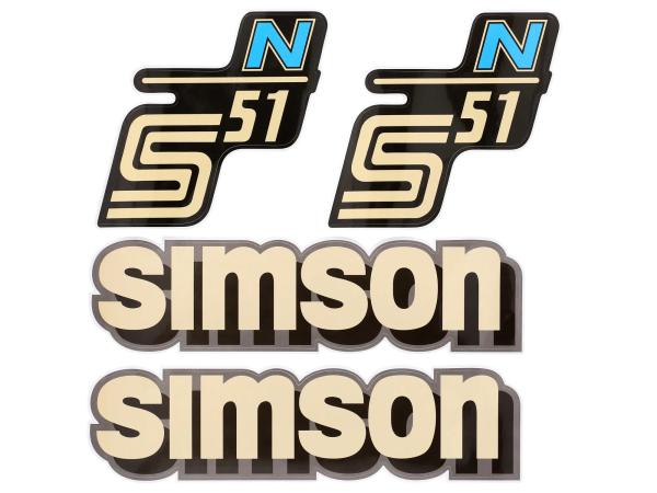 Dekorsatz Retro "N" 4-teilig - für Simson S51,  10078262 - Bild 1