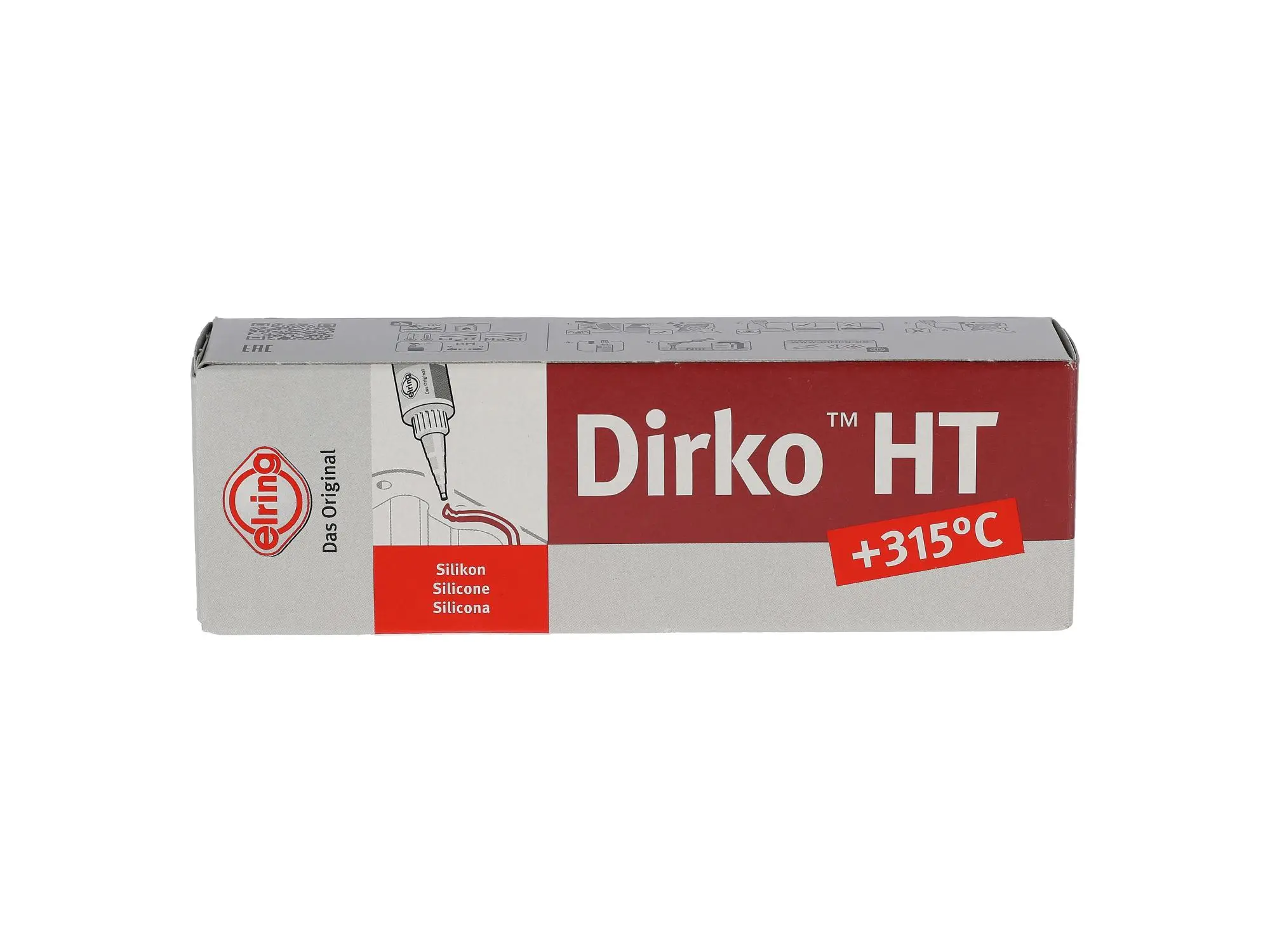 Dichtmasse flüssig Silikon rot 70ml - Dirko HT +315-GRAD- -  Scooter-ProSports