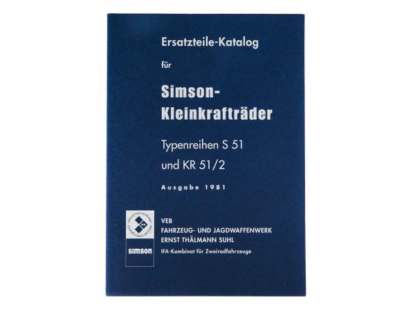 Ersatzteilkatalog, Ausgabe 1981 - Simson S51, KR51/2 Schwalbe,  10064404 - Bild 1