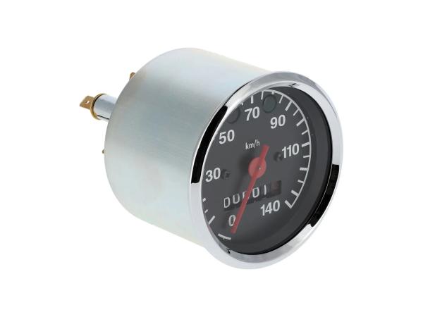 Tachometer bis 140 km/h, Ø80mm, Kontrollleuchten BLAU + GRÜN - für MZ ETZ,  10066643 - Bild 1