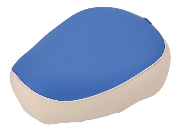 Einzelsitz, blau beige ohne Schriftzug - für Simson KR50,  10078030 - Bild 1