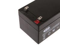 Batterie 12V 3,2Ah LANDPORT (Vlies - wartungsfrei) für Umbausatz - für Simson AWO 425, MZ RT, Art.-Nr.: GP10068545 - Bild 2