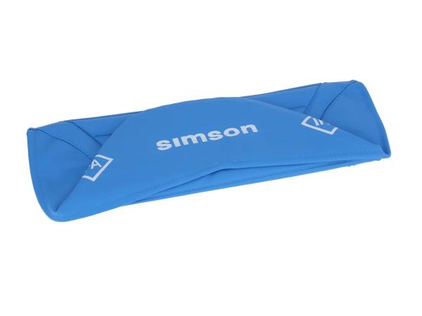 Sitzbezug strukturiert, hellblau/hellblau für Endurositzbank mit SIMSON-Schriftzug - Simson S50, S51, S70 Enduro,  10077947 - Bild 1