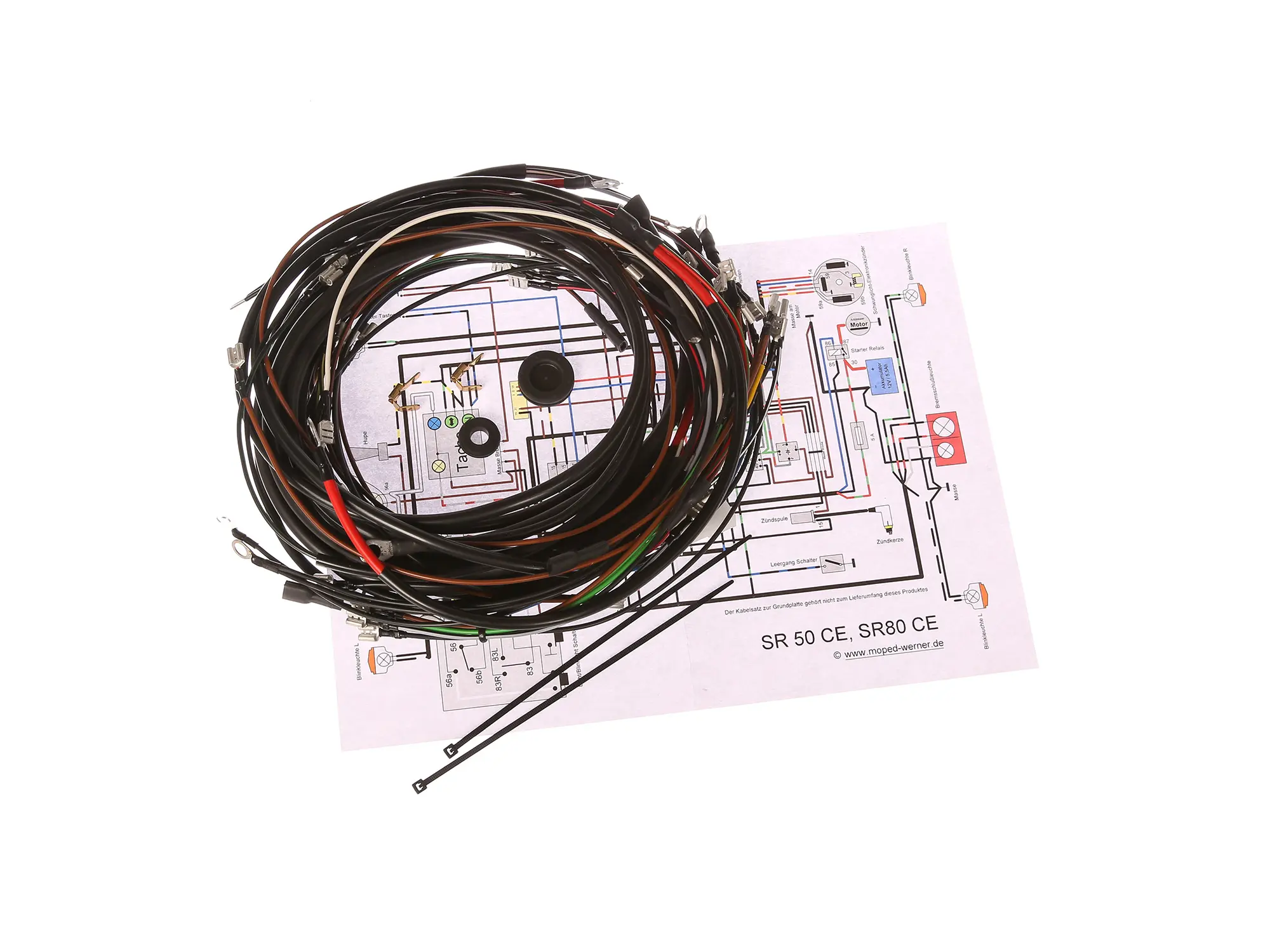 Kabelbaumset SR50CE, SR80CE, 12V-Elektronikzündung mit Schaltplan, Art.-Nr.: 10066450 - Bild 1