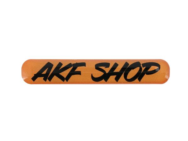 Gelaufkleber - "AKF Shop" orange/schwarz,  10070612 - Bild 1