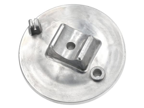 Bremsschild vorn, Aluminium Natur - für Simson S50, S51, S70, S53, S83, SR50, SR80,  10078123 - Image 1