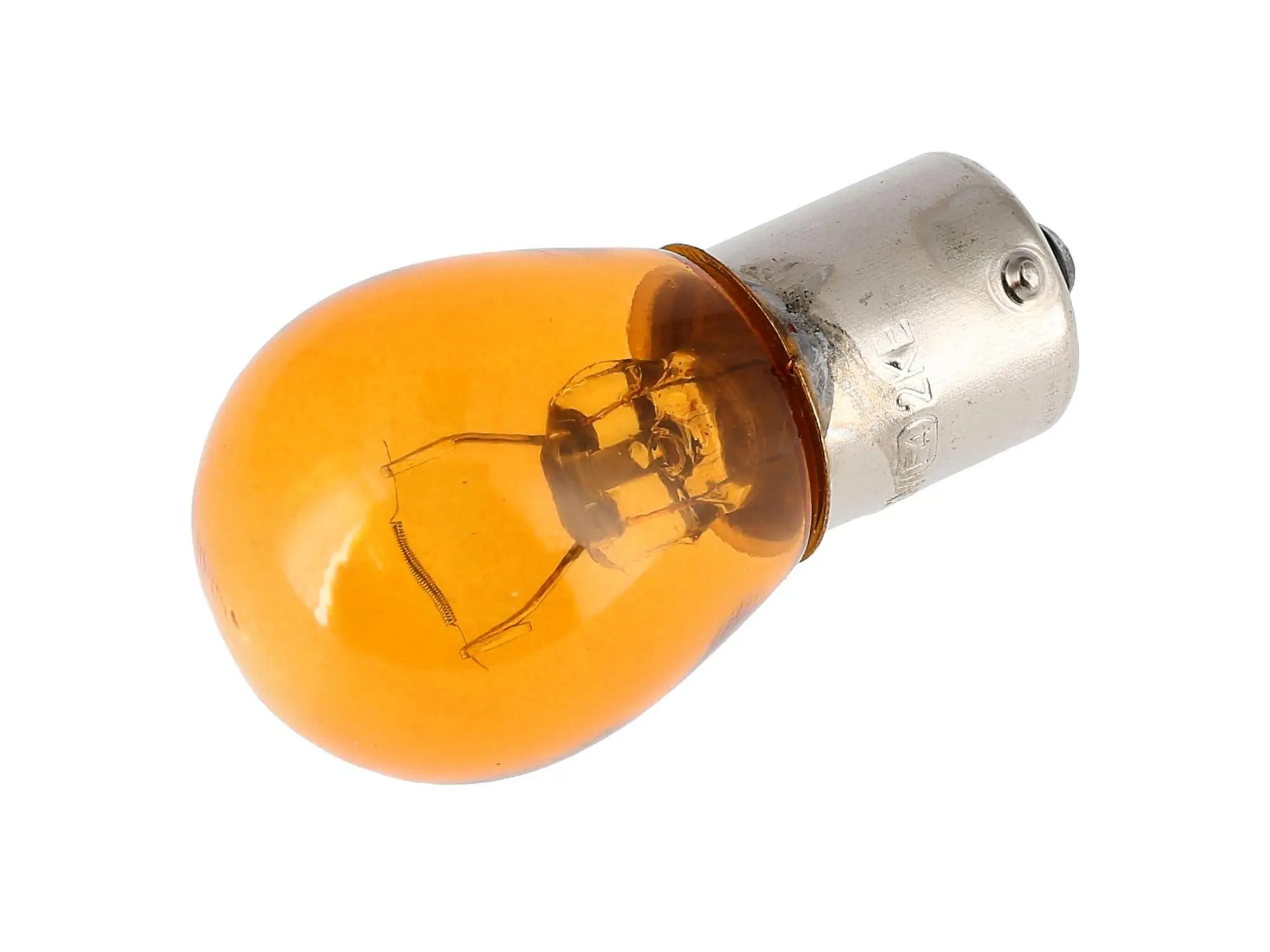 Kugellampe 12V 21W BA15s orange, von VEBCO von VEBCO