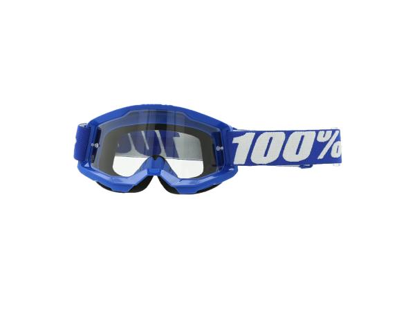 100% Motocross Brille STRATA 2 - Blau / Klar,  10071983 - Bild 1