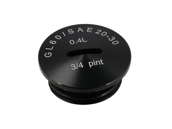 Verschlussschraube Schwarz, Aluminium eloxiert (Öleinfüllöffnung), ohne O-Ring,  10070432 - Bild 1