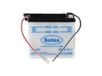 Batterie 6V 4Ah SOTEX (ohne Säure) - Simson KR51/1 Schwalbe, KR51/2 Schwalbe, SR4-1 Spatz, SR4-2 Star, SR4-3 Sperber, SR4-4 Habicht, Art.-Nr.: GP10068559 - Bild 2