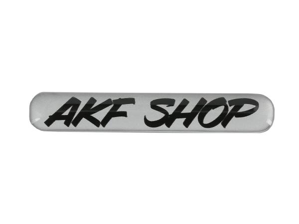 Gelaufkleber - "AKF Shop" silber/schwarz,  10070617 - Bild 1