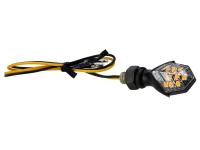 Set: 2 Mini-Blinker 12V LED in Mattschwarz mit Klarglas, E-geprüft - für Moped und Motorrad, Art.-Nr.: 10076890 - Bild 2