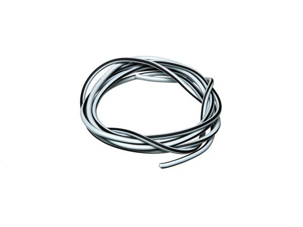 Kabel - Grau/Schwarz 0,50mm² Fahrzeugleitung - 1m,  10001775 - Bild 1