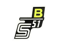 Klebefolie Seitendeckel "S51 B" - Neongelb