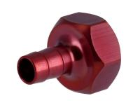 Tankstutzen 8mm, Schlauchanschluss für Steckkupplungen - Rot eloxiert