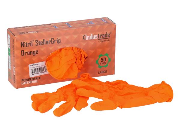 Einmalhandschuh - 1 Packung á 50 Stück - orange,  10076802 - Bild 1