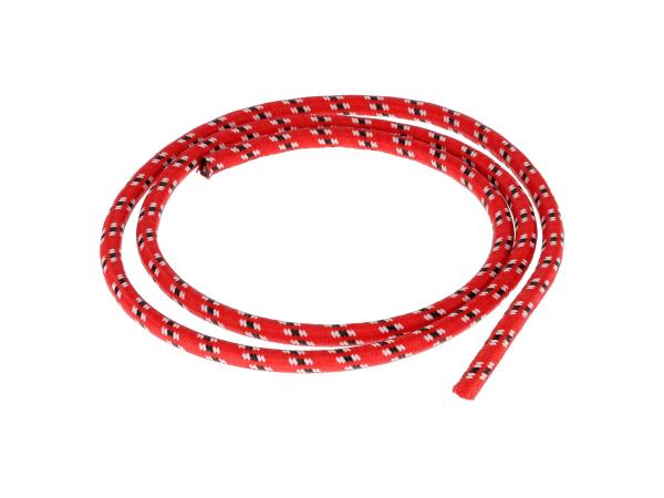 Zündkabel Textilummantelt, Rot/Weiß/Schwarz - 1 Meter,  10069876 - Bild 1