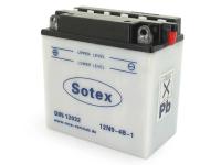 Batterie 12V 9Ah SOTEX (ohne Säure) - MZ ETZ, Art.-Nr.: GP10068549 - Bild 1