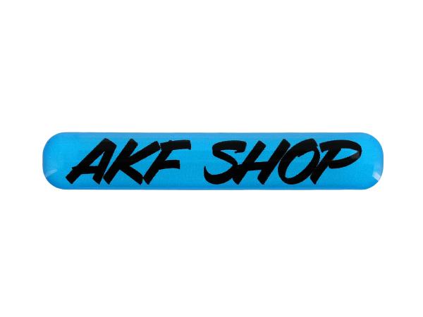 Gelaufkleber - "AKF Shop" blau/schwarz,  10070614 - Bild 1