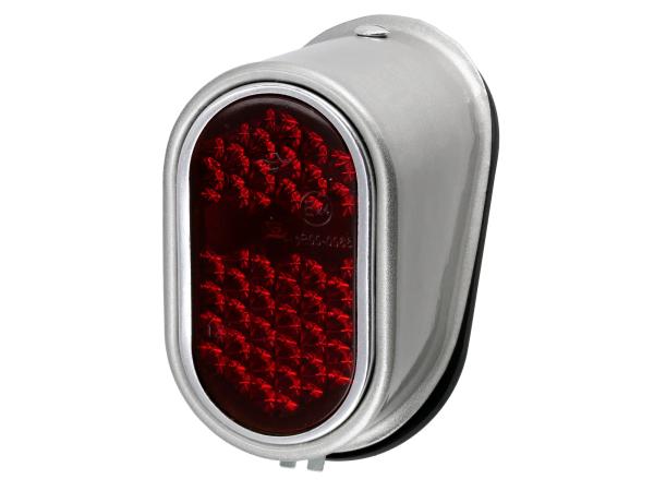 Rücklicht oval komplett, rot, mit Kederplatte - Simson SR2, KR50,  10073439 - Bild 1