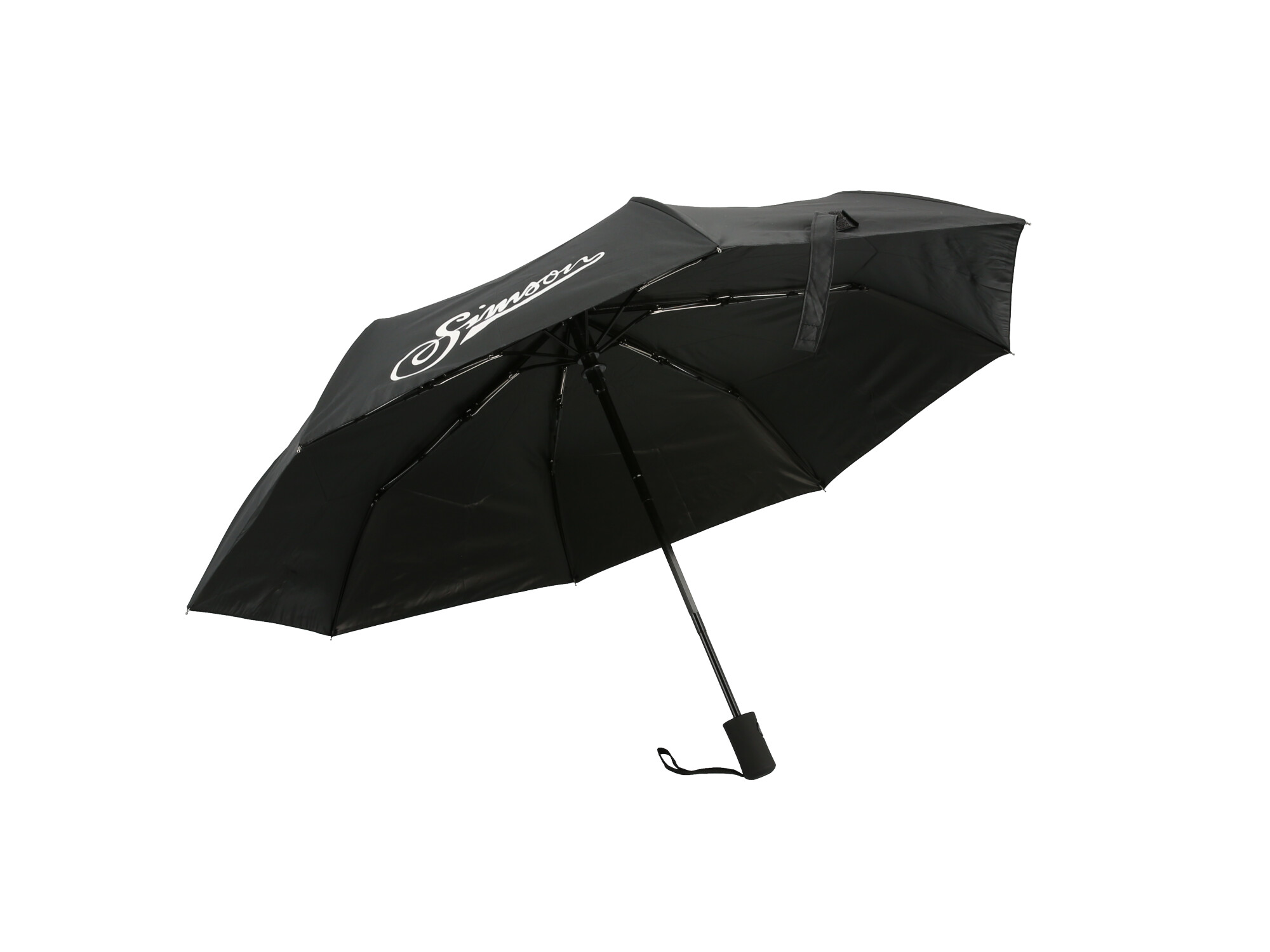Regenschirm "Simson", Durchmesser Ø98 cm, Farbe Schwarz, Art.-Nr.: 10070650 - 360° Bild