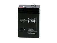 Batterie 6V 4,5Ah CTM (Vlies - wartungsfrei) für Umbausatz - für Simson AWO 425, MZ RT, Art.-Nr.: GP10068565 - Bild 2