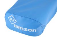 Smooth seat cover, blue with SIMSON logo - Simson S50, S51, S70, KR51/2 Schwalbe, SR4-3 Sperber, SR4-4 Habicht, Item no: 10002826 - Image 4