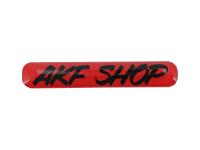 Gelaufkleber - "AKF Shop" rot/schwarz