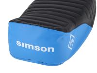 Seat cover textured, black / blue for enduro seat with SIMSON lettering - Simson S50, S51, S70 Enduro, Item no: 10068810 - Image 4