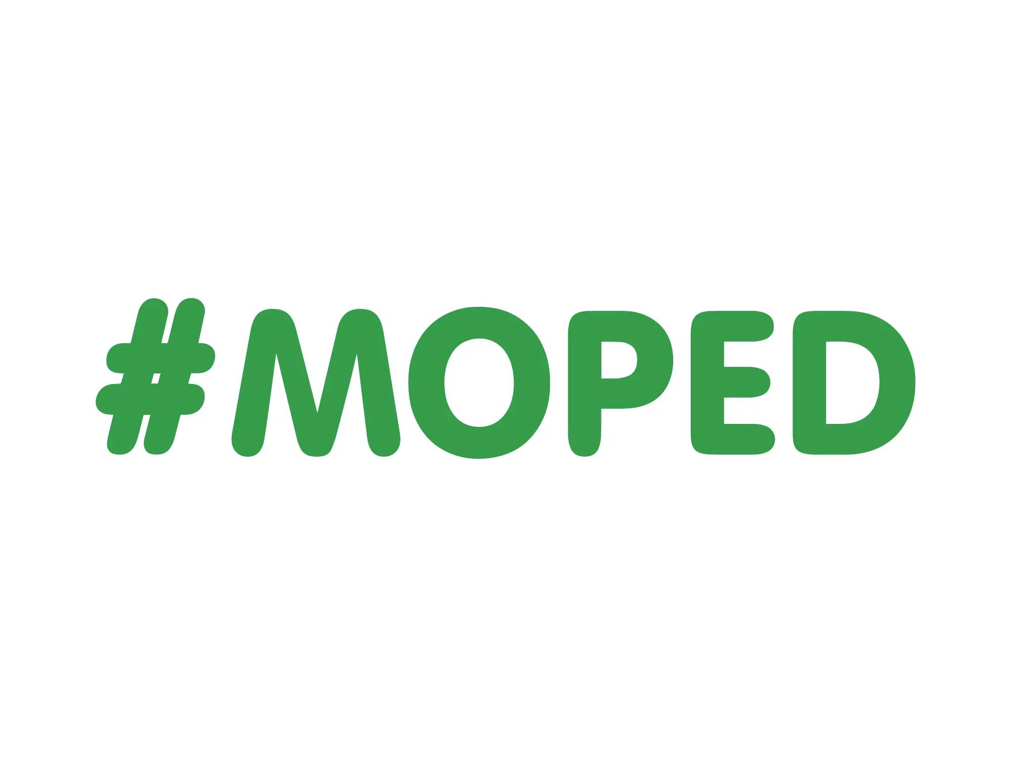 Aufkleber - #MOPED Folienplot Grün, mit Übertragungsfolie von ANTRIEB