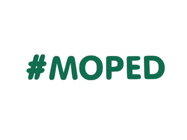 Aufkleber - "#MOPED" Folienplot Dunkelgrün, mit Übertragungsfolie,  10070637 - Bild 1