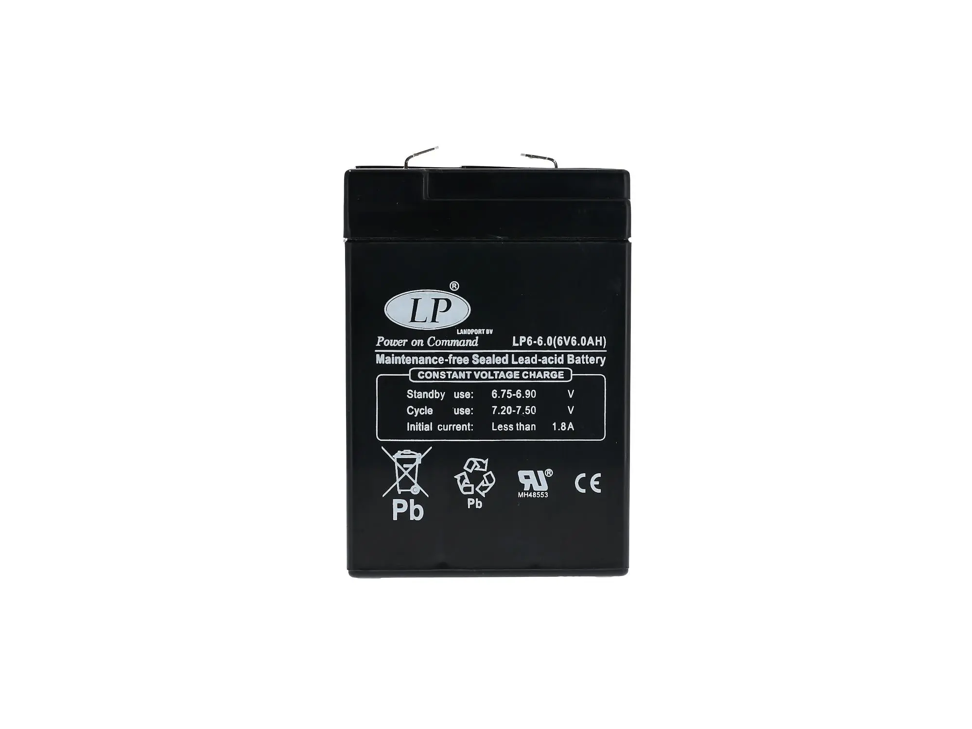 Batterie - 6V 6,0Ah LANDPORT (Vlies - wartungsfrei), Art.-Nr.: GP10068592 - Bild 1