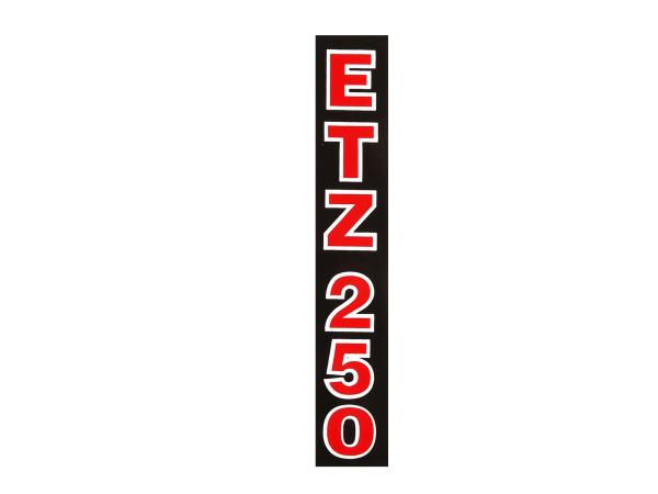 Schriftzug (Folie) ETZ250 Schwarz mit roter Schrift (für Telegabel),  10056051 - Bild 1