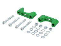 Set: CNC Klemmstücke für Schutzblech, Grün eloxiert, für Scheibenbremse - für Simson S50, S51, S70, SR50, SR80