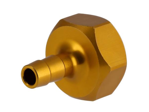 Tankstutzen 6mm, Schlauchanschluss für Steckkupplungen - Gold eloxiert,  10072967 - Bild 1