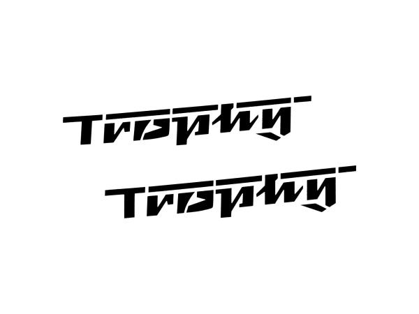 Schriftzug (Folie) Trophy Buchstaben in schwarz (Satz=2 Stück) (ca. 17,50cm lang),  10057026 - Bild 1