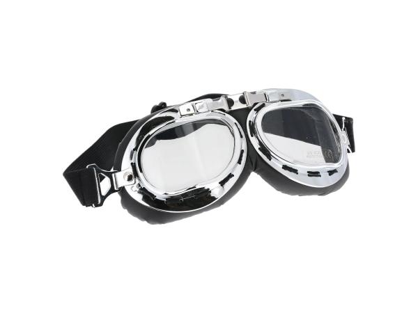 Motorradbrille - groß in Chrom,  10069519 - Bild 1