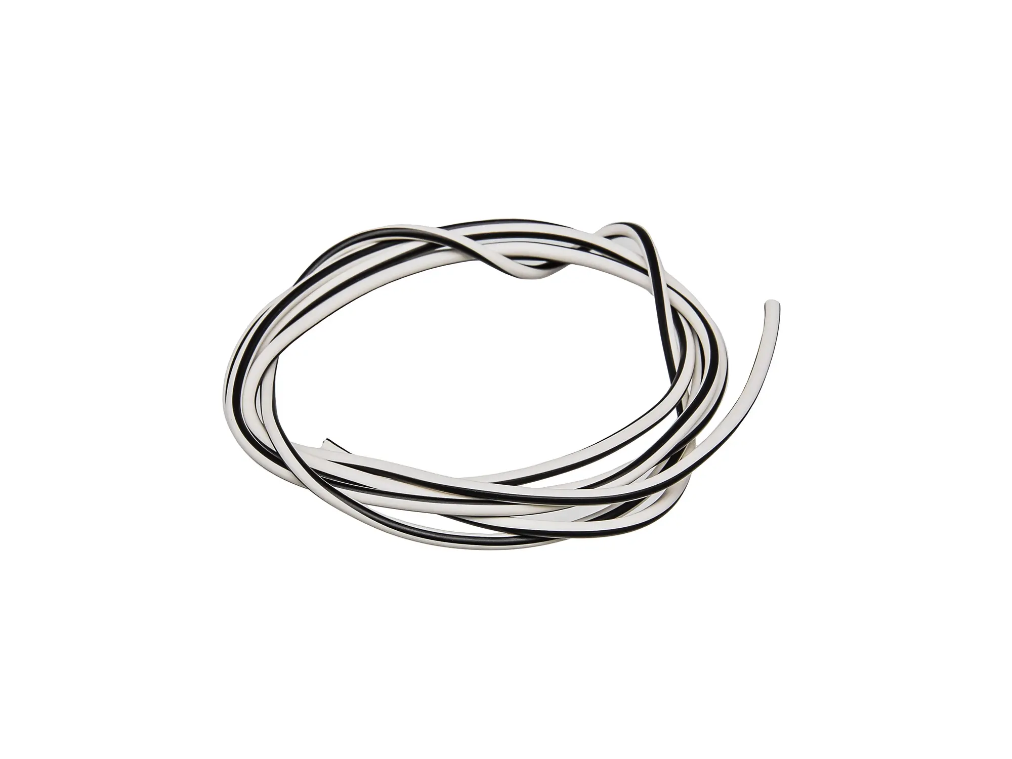 Kabel - Weiß/Schwarz 0,50mm² Fahrzeugleitung - 1m, Art.-Nr.: 10001774 - Bild 1