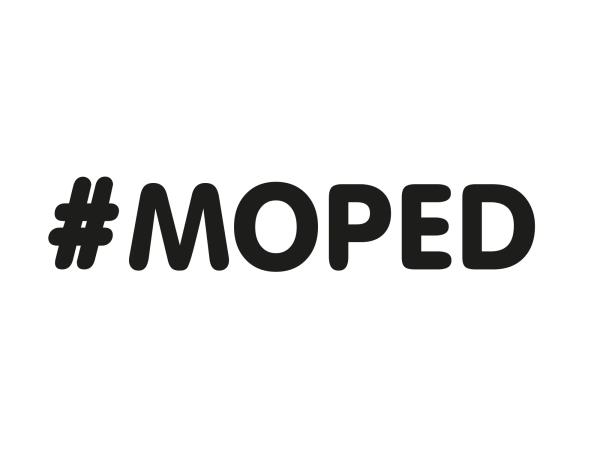 Aufkleber - "#MOPED" Folienplot Schwarz, mit Übertragungsfolie,  10006242 - Bild 1