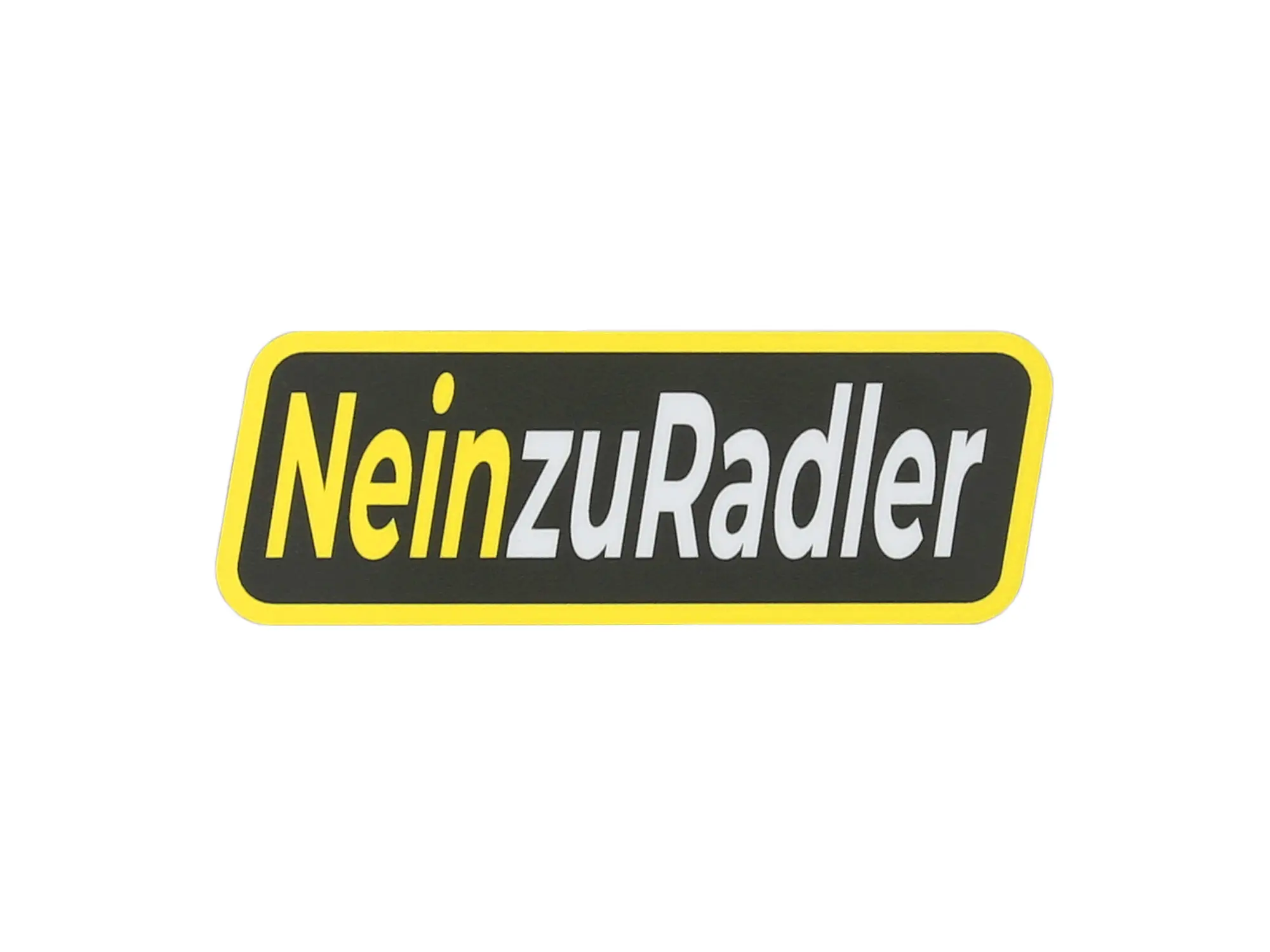 Aufkleber - "NeinzuRadler" Schwarz/Gelb/Weiß, Art.-Nr.: 10071901 - Bild 1