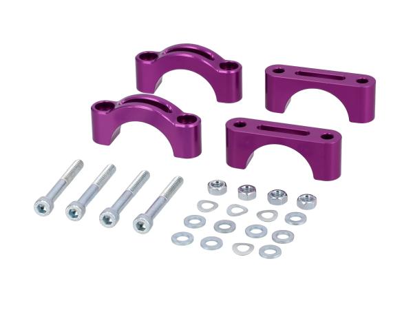 Set: CNC Klemmstücke für Schutzblech, Violett eloxiert, für Trommelbremse- für Simson S50, S51, S70, SR50, SR80,  10072956 - Bild 1