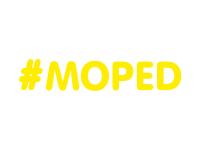 Aufkleber - "#MOPED" Folienplot Gelb, mit Übertragungsfolie